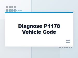 Diagnose P1178 Vehicle Code Solutions