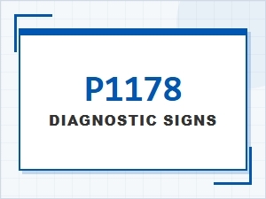 P1178 Diagnostic Signs and Symptoms